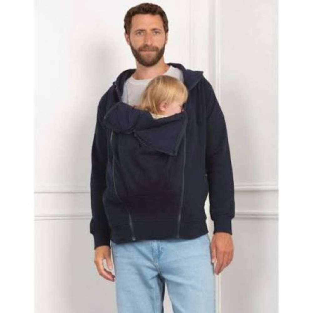 Seraphine Men’s Babywearing Navy Blue Hoodie Medium Good Condition